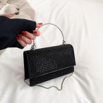 Rhinestones &Otilde;htune Crossbody kott Crystal Bling Top k&auml;epidemega kotid naistele Luksuslikud disainiga v&auml;ikesed rahakotid ja k&auml;ekotid 20x6x12cm