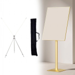 Poster Holder Adjustable Floor Standing Stable Accessory x Banner Stand for Shopping Centers White Rod
