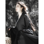 Hiina traditsiooniline Hanfu igap&auml;evane &uuml;hev&auml;rviline Hanfu Wei ja Jini d&uuml;nastia stiilis &uuml;likond XL must