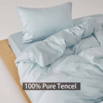 Luksuslik Lyocell Tencel 4-osaline voodilinade komplekt Pehme voodilina ja tekikott ja padjap&uuml;&uuml;rid Hingav voodipesu hotellilaadse mugavuse jaoks 1.8m 4pcs/set gray