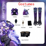 Honkai Impact Black Swan COS Kost&uuml;&uuml;mid Anime M&auml;ngu M&auml;ngimise Riided Collapse Cosplay Kost&uuml;&uuml;mid XS