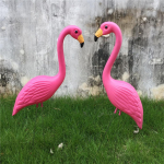 Large Pink Flamingo Garden Decoration Lawn Art Ornament craft, Pack of 2