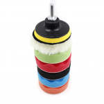 8 tk/komplekt Poleerimispadi Auto K&auml;sn Poleerimispadi Komplekt 3/5/6/7 tolli Poleerija Puhver Puuriratas Puuriadapteri jaoks