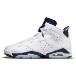 Air Jordan 6 Retro GS Midnight Navy 2022 Laste tossud Valge 384665-141 36