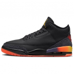 J. Balvin x Air Jordan 3 Retro Rio Unisex tossud Must P&auml;ikesep&otilde;letus T&auml;ielik-Karmesinpunane-S&uuml;gavik FN0344-001 36