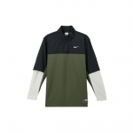 Nike Club Dri-Fit Golfi Logomustriga Polo L&otilde;tv Kiiresti Kuivuv Pikkade Varrukatega Golfis&auml;rk Meeste &Uuml;laosad Must Khaki-Roheline Hele-Luu FQ1156-010 M