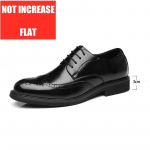 Moodsad Meeste Ametlikud Brogue Kingad Liftikingad Platvorm Hingavad Vabaaja &Auml;ri Luksus Ehtne Nahk K&otilde;rgust Lisavad Kingad 6 8CM K&otilde;rgem Mees 38