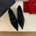 Moodne SUOJIALUN 2024 S&uuml;gis Naiste Lamedad Kingad Moodsad Terava Ninaga Slip-on Daamide Elegantne Mokassiin Kingad Pehme Lame Konts V&auml;ljas Kleit &Uuml;ksik 35 must