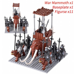 MOC Keskaja lotr Figuurid Ork S&otilde;durid R&ouml;&ouml;vel Vargr Hunt Elevant Ratsu R&uuml;&uuml;tlid Ehitusklotsid Klotsid M&auml;nguasjad lastele kingitused
