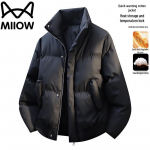 Men's Winter Stand Collar Padded Jacket L