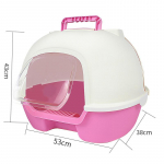 Lemmikloomatarbed Sahtlit&uuml;&uuml;pi Kassi Liivakast T&auml;ielikult Suletud Pritsmekindel Lemmiklooma Tualett