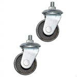 1 Pair Floor Casters, Professional Metal Horizontal Casters for Trailer, Easy to Install Threaded 12mm
