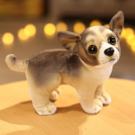 Simuleeritud Mops Husky Koera Nukk Pl&uuml;&uuml;sm&auml;nguasi Kutsikas Akita Koera Nukk T&uuml;druk Poiss Kaltsnukk 18cm