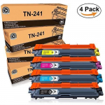 FITU WORK 1 x Remplacement compatible pour Brother TN241 TN245 Cartouche de toner travaill&eacute;e pour Brother DCP-9020CDW DCP-9015CDW HL
