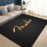 3D Retro Fenderi logo Kitarrimuusikainstrumendid Vaip elutuppa, magamistuppa, kodu diivani kaunistuseks, laste libisemiskindel p&otilde;randamatt 80*120cm