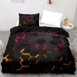 V&auml;rviline Geomeetria Tekikotikomplekt &Uuml;hekohaline Kahekohaline Lastele T&auml;iskasvanutele Queen King Size Voodipesukomplekt Padjap&uuml;&uuml;riga Magamistoa jaoks EU Single135x200cm