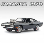 1:24 Dodge Charger Legeer Muskelauto Mudel Valatud & M&auml;nguasi Metallist S&otilde;idukid Sportauto Mudel Simulatsioonheli ja valgusega Lastekingitus