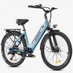 Elektrijalgratas Hillmiles 26 250W Mootor Linn Ebike 36V 13AH Tippkiirus 32Km/h 7 K&auml;iku Kandev&otilde;ime 120Kg MileCity 1 sinine