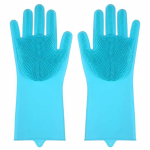 Lemmikloomade hooldamine Puhastuskindad Koera kassi vannitamiseks &scaron;ampoon Kinnas Scrubber Magic N&otilde;udepesu puhastusvahend K&auml;sn Silikoon Karvaeemaldus Kinnas sinine