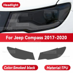 JEEP Compass 2017-2020 Autolampide Must TPU Kaitsekate Kile Esitulede V&auml;rvi Muutja Kleebis Tarvikud Smoked black