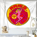Retro T&uuml;druk Vaip Seinale Riputamiseks V&auml;rviline Boho Hipi Tapestry Esteetiline Tuba Kodu Dekoratsioon Taustakangas 95x70cm