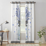 Lavendli&otilde;ied akvarellpudel Ruudulised kardinad magamistuppa Elutoa akende kardinate hooldused rulood K&ouml;&ouml;gikaunistused kardinad 135W x 60H(cm) x1