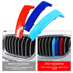 3X M Style 2 Style 3D autov&otilde;re grilli katteklambri trimm BMW 1. seeria E81 E82 E87 E88 2004 2005 2006 2007 2008 2009 2010 jaoks E87 Sharp 2004-2011
