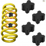 4PCS Coil Spring Spacers, Heavy Duty Rubber Booster Kit, Spacers for 1 to 1