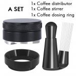 Kohvijaotur Espresso Jaotust&ouml;&ouml;riist ja WDT T&ouml;&ouml;riist ja Kohvi Annustamisr&otilde;ngaste Komplekt 58mm/53mm/51mm Espresso Tarvikute Komplekt 51mm