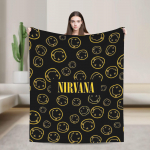 Nirvana n&auml;opael Soojad pehmed tekid Telkimise pl&uuml;&uuml;sist visketekk Esteetiline magamistoa flanellvoodikate Diivanvoodi kate 30x40in