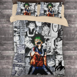 Populaarne anime Minu kangelane Akadeemia Tekikate Komplekt HD Tekikate Laste Voodipesu Komplektid Voodipesu Magamistoa Dekoor EU Single(135*200cm)3pcs black
