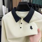 Meeste Polo S&auml;rk Lape L&uuml;hikeste Varrukatega T-s&auml;rk S&uuml;gis Peen Hobuse Tikand Moodne &Auml;rikasulik Meester&otilde;ivad Top 4XL