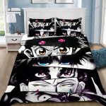 3D prindid Hunter X Hunter Tekikott Padjap&uuml;&uuml;r Voodipesukomplekt T&auml;iskasvanu Poiss T&uuml;druk Magamistoa kaunistus Lapsed &Uuml;hekohaline Kahekohaline Suur suurus EU Single(135*200cm)3pcs