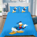 Tekikate Padjap&uuml;&uuml;r Voodipesu Komplekt Naljakas Donald Duck T&auml;iskasvanud Poiss T&uuml;druk Magamistoa Kaunistus Laste Kingitus &Uuml;he Kahekohaline Suur Suurus US Twin(172*218cm)3pcs