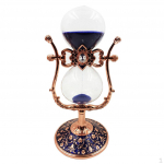 15/30/ Rotating Hourglass Sandglass shelf of table Ornament 15 Mins - Gold Blue