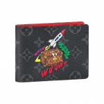 Louis Vuitton Multiple P&uuml;hade seeria Koomiksikunst Monogramm l&otilde;uend Rahakott Kaardihoidja Meeste rahakott M80930 Gift Set(Basic Set+Box+Shopping Bag)