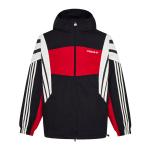 Adidas Originals tuulejope Santiago triibuline laia l&otilde;ikega spordijope kapuutsiga t&otilde;mblukuga pikkade varrukatega meeste jakid KW4809 XL