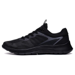 Li Ning Light Feather Cushioning Slip Resistant Abrasion Resistant Breathable Low top Sprint Running Shoes Men's Black ARST019-2 40