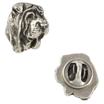 Shar Pei II - Silver-plated dog brooch, elegant pin, jacket lapel decoration by Art-Dog brand