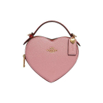 Coach Heart 15 Kahekihiline Armastus S&uuml;damega 3D Nahast K&auml;e- v&otilde;i &Otilde;lakott Mini Naiste k&auml;ekotid Roosa C6952-IMP1X Basic Set (Bag+Dust Bag)