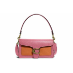 Coach Tabby 26 V&auml;rviplokk Klapp Reguleeritav Eemaldatav &Otilde;larihm Nahast Kott Naiste K&auml;ekotid Lilla Oranž 76105-B4SB4 Gift Box Set (Basic Set+Yellow Box)