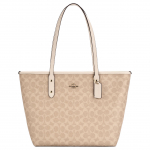 Coach City 30 klassikaline monogrammiga lukuga k&auml;ekott naistele beež CCQ28-IMXDM Basic Set (Bag+Dust Bag)