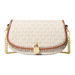 Michael Kors MK Mila Prinditud Kuldne Lukk Kaetud L&otilde;uendist &Otilde;lakott V&auml;ike Naiste &otilde;lakott Vanilje-Valge 35F5GIMC1B-VANILLA Shopping Bag Set(Basic Set+Shopping Bag)