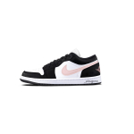 Jordan Air Jordan 1 Oolong Pink Polsterdus, Kulumiskindel Madal Kaelus Vintage Korvpallijalatsid Unisex Must Valge Roosa 553558-146(Team766-) 44.5