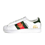 Adidas Superstar 2 ACE Leather Thermal Abrasion Resistant Slip Resistant Low top Skateboard Shoes Unisex JH9976(Team1845ACE) 40 white