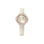 Swarovski Kristalllillega K&auml;ekell Kvartsliikumine Kuldne sihver Naiste kellad 5552424 Gray