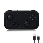 AceGamer Traadita Taskukontroller Switch/Switch2/Android/iOS/PC/Steamdeckile Bluetooth-m&auml;ngupult 6-teljelise g&uuml;roskoobiga joystickuga must