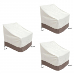 M-Modern-3 tk Terrassi Adirondacki toolikate 31X33x36 tolli Tugev v&auml;literrassitooli kate 420D, Veekindel v&auml;liaia beež