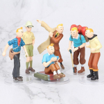 6 tk/komplekt Multikas Tintini seiklused Tegevuskujud Nukk Koomiks Tintin Milou Dupont Laste V&otilde;lu Hobi M&auml;nguasjad Kingitused Lastele beige