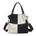 Naiste l&otilde;uendikott &Otilde;mblus Kontrastv&auml;rvi T&otilde;mblukuga K&auml;ekott Moodne Stiil K&auml;ekott &Otilde;lakott Retro Crossbody kott Naiste suur kott must